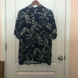 Men's Campia Hawaiian Leaf Pattern Casual Shirt